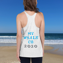 WhaleCo - Masked Whale Women's Racerback Tank White with Coal whale