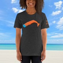 Unisex Masked Whale 2020 - Dark Gray Heather with Orange Whale