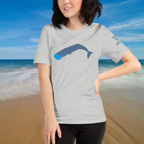 Unisex Masked Whale 2020 - Athletic Heather with Slate whale
