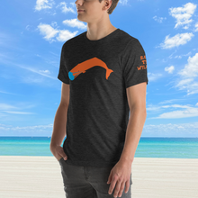 Unisex Masked Whale 2020 - Dark Gray Heather with Orange Whale