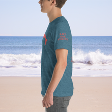 Unisex Masked Whale 2020 - Teal Heathered with Red whale